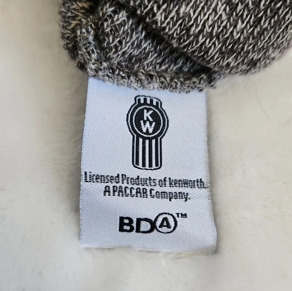 Kenworth Heathered Gray Knit Embroidered Cuffed Beanie Winter Hat NWT
